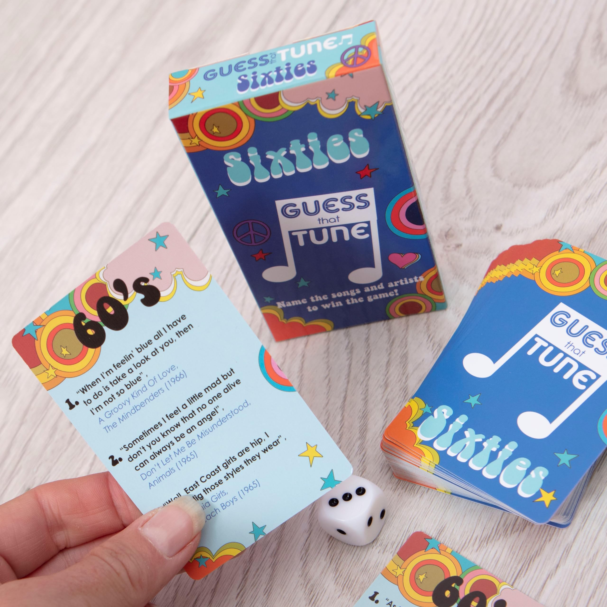 Boxer Gifts Sixties Guess That Tune Music Card Games For Adults And Families | Song Lyrics Game Night - Name The 60S Song For Mu